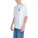 Wit Effen Katoenen T-Shirt Met Korte Mouwen