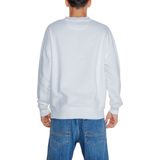 Effen Wit Sweatshirt Met Lange Mouwen En Ronde Hals