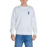 Effen Wit Sweatshirt Met Lange Mouwen En Ronde Hals