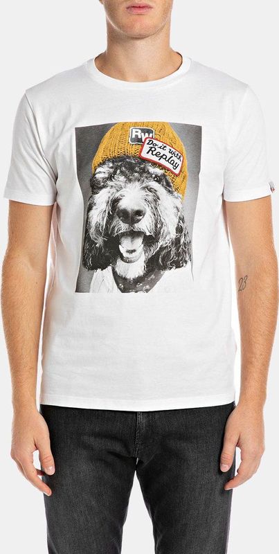 Replay M6951 000 2660 T-shirt Met Korte Mouwen Wit L Man