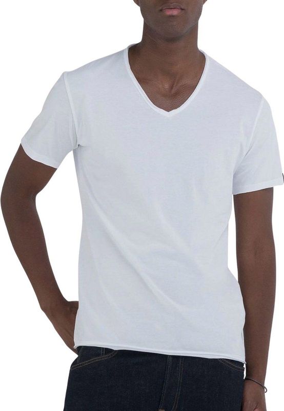 Replay Raw Cut V-neck Shirt Heren