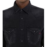 Replay - Jeanshemd - Zwart - Regular Fit - 6,5 OZ Black Denim