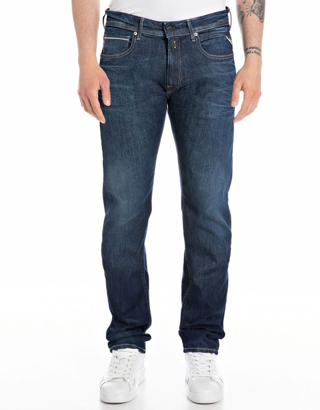 Replay - Jeans - Blauw - Katoen