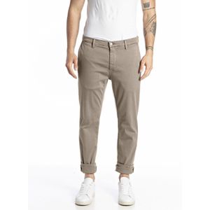 Replay Heren chino Zeumar Slim-Fit Hyperflex X-Lite met stretch, zand 020-1, 31W / 34L