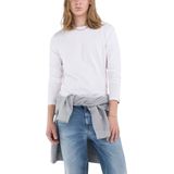 AboutYou - Shirt - Lange Mouw - Effen - Slanke Pasvorm - Ronde Hals