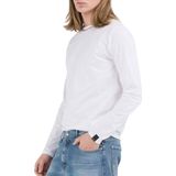 AboutYou - Shirt - Lange Mouw - Effen - Slanke Pasvorm - Ronde Hals