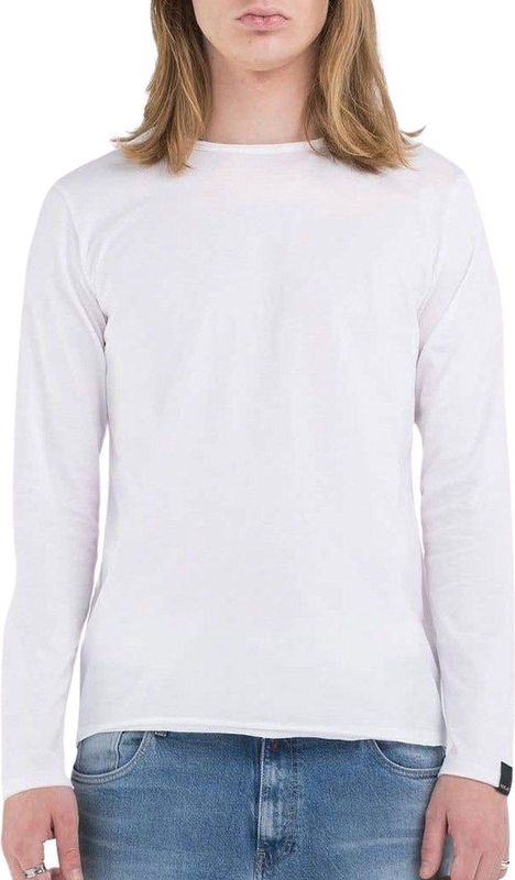 AboutYou - Shirt - Lange Mouw - Effen - Slanke Pasvorm - Ronde Hals