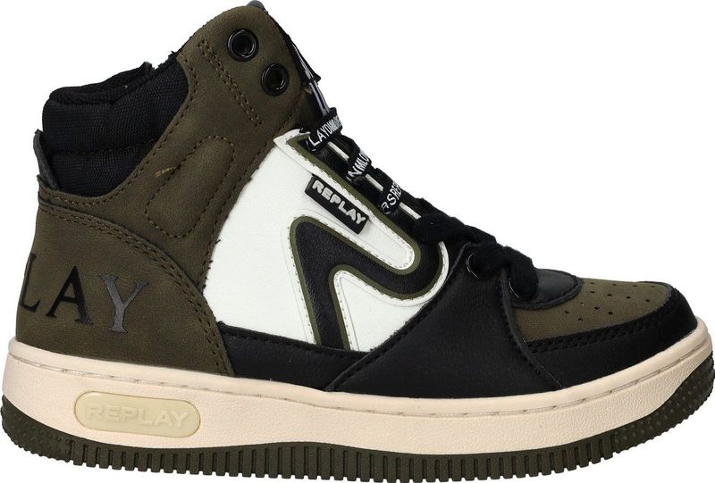 Replay - Epic Jr Mid Boy 4 - Sneakers - Zwart - Leatherlook