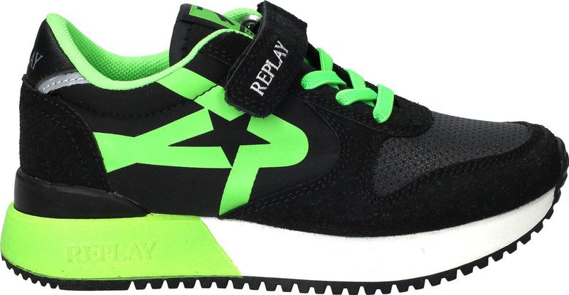 Replay - Fiber Jr - Sneakers - Blauw - Suède en Textiel