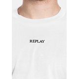 Replay Heren T-Shirt regular fit Wit L Ronde Hals Volwassenen