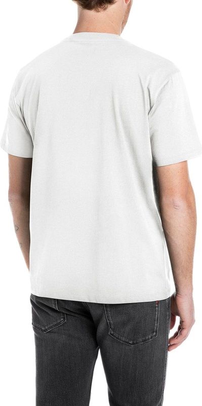 Replay Heren T-Shirt regular fit Wit L Ronde Hals Volwassenen