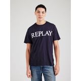 Replay - T-Shirt - Blauw - Jersey - Regular Fit - Ronde Hals