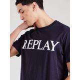 Replay - T-Shirt - Blauw - Jersey - Regular Fit - Ronde Hals