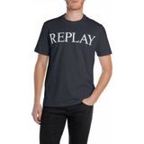 Replay - M3099 .000.2660 - T-shirt - Zwart - Katoen