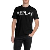 Replay Heren T-Shirt regular fit Zwart L Ronde Hals Volwassenen