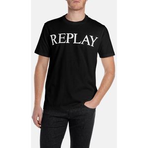 Replay Heren T-Shirt regular fit Zwart L Ronde Hals Volwassenen