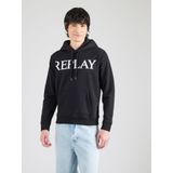 REPLAY - M3104 .000.23832 - Heren Hoodie - Zwart - Katoen