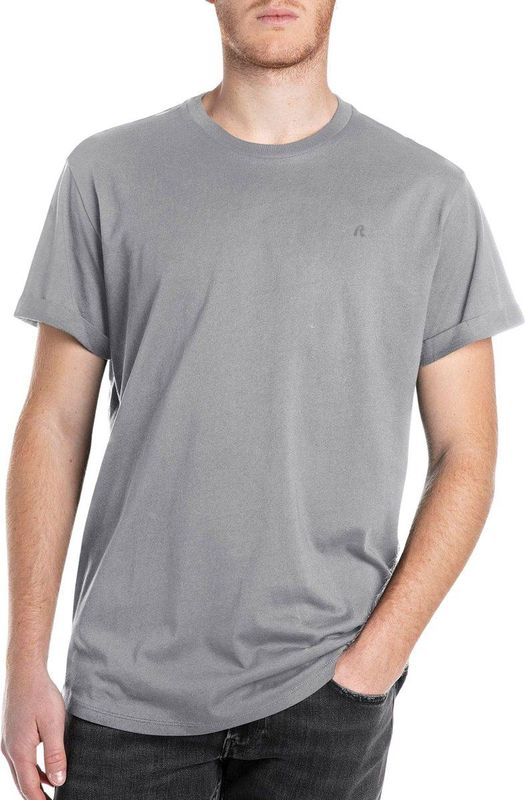 Replay T-shirt basique à col rond et manches courtes pour homme, 093 Lead Grey, XL
