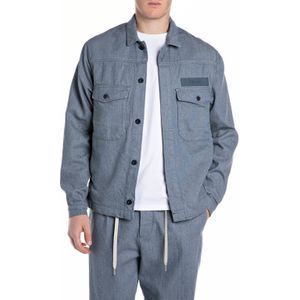 Replay Jeansjack voor Heren - Medium Blauw - 10,5 oz Gerecycled Denim