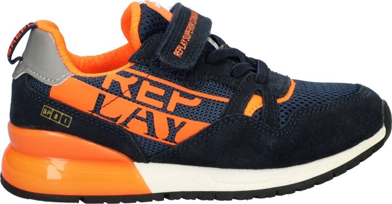 Replay - Shoot Jr11 - Sneakers - Blauw - Leren