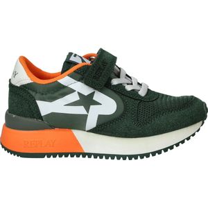 Replay - Sneakers - Groen - Oranje - Elastische Veter - Klittenbandsluiting