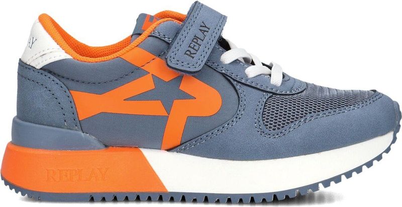 Replay - Fiber Jr Boy 5 - Sneakers - Blauw - Ademend Materiaal