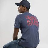 Replay - Heren T-shirt - Blauw - Katoen - Ronde Hals