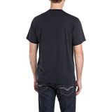 Replay - T-shirt - Blauw - Katoen - Vintage Logo