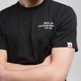 Replay - T-shirt - Zwart - Wit - Regular Fit - 100% Katoen