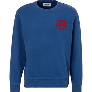 Replay Sweat-shirt à coupe droite pour homme, collection Red Attitude, 282 bleu moyen, M