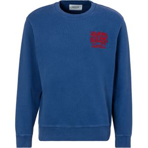 Replay Heren regular fit sweatshirt Red Attitude collectie, 282 Medium Blauw, L
