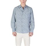 Replay - Bloemenoverhemd - Lichtblauw - 100% Katoen