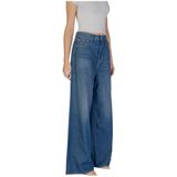 Replay - Margott - Jeans - Medium Blue - Wijde Pijpen - Lage Taille