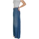 Replay - Margott - Jeans - Medium Blue - Wijde Pijpen - Lage Taille