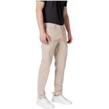 Replay - Broeken - Beige - Katoen - Rits/Knoop Broek - Zakken Voor/Achter