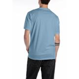 REPLAY - T-shirt - Grijs - Katoen