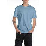 REPLAY - T-shirt - Grijs - Katoen