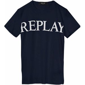 Replay Jongens T-shirt, 088 Deep Blue, 16 Jaar