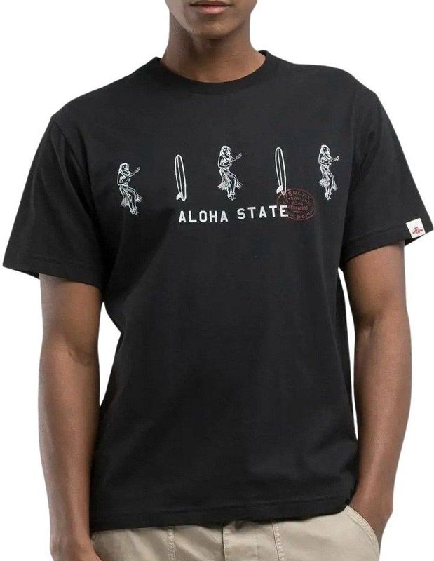 Replay - T SHIRT - T-shirt - Zwart