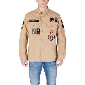 Replay - Overhemd - Beige - 100% Katoen - Lange Mouwen