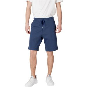 Replay - Korte Broeken - Blauw - Katoen - Vetersluiting
