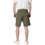 Replay - Korte Broeken - Groen - Katoen - Groene Kanten Sluiting Katoenen Shorts