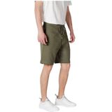 Replay - Korte Broeken - Groen - Katoen - Groene Kanten Sluiting Katoenen Shorts