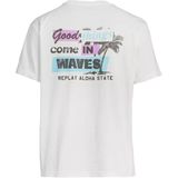 REPLAY - T-shirt - Wit - Regular Pasvorm - 100% Katoen