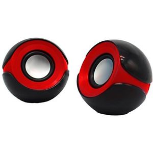 Alantik SPS3NR Speakers USB 2.0, kogels, rood/zwart