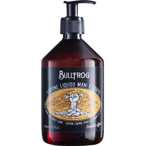 Bullfrog - Vloeibare Hand- en Lichaamzeep - 500 ml - Kruidige en Frisse Noten - Gemaakt in Italië