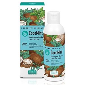 Helan, I Sorbetti CocoMint, shampoo en schuimbad voor dames en heren, geparfumeerd met munt en kokoswater, zachte frisse lichaams- en haargel met natuurlijke ingrediënten en vitamine