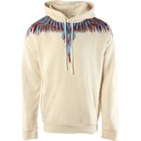 Marcelo Burlon - Katoenen Sweatshirt - Beige - Driekleurige Logo Print
