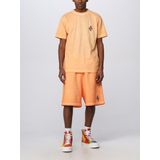 Marcelo Burlon - Multicolor Cross Embroidered T-Shirt - Oranje - Heren - Katoen