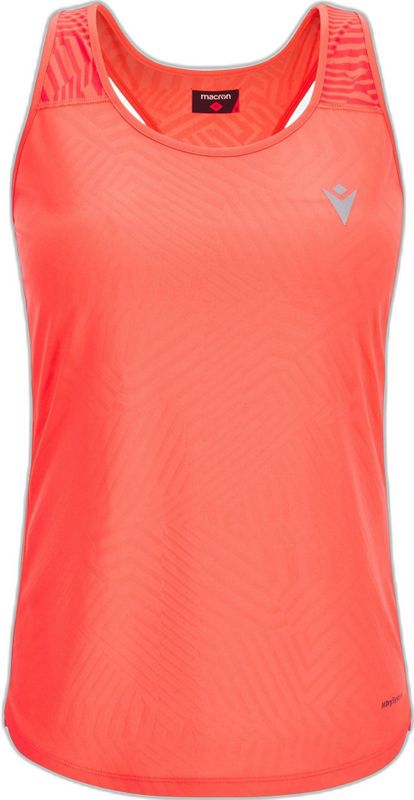 Macron - Gaenor - Damestanktop - Neonkoraal - Lichtgewicht Mesh Inzetstukken